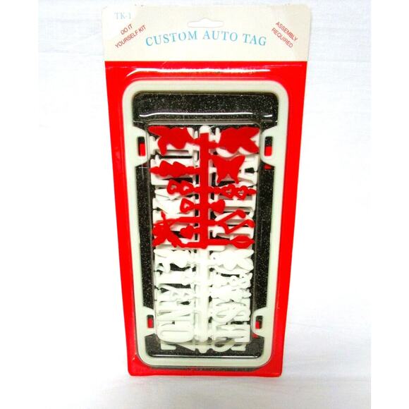 Creative Plastics Auto Vanity Tag, Custom Craft Kit, Letters and Numbers - Picture 1 of 2